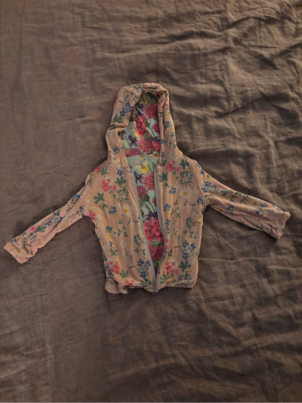 Posh Peanut Pink Floral Hooded Jacket